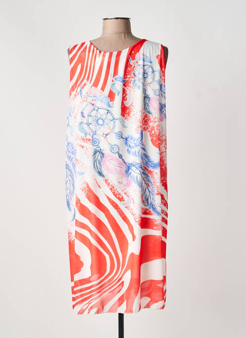 Rochie midi roșu COULEURS DU TEMPS femeie