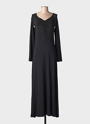 Rochie lungă mâneci lungi mâneci lungi negru PIAZZA SEMPIONE femeie