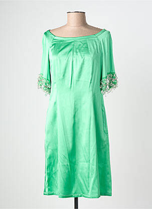 Rochie scurtă mâneci 3/4 mâneci 3/4 verde GIO' GUERRERI femeie
