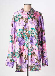 Tunică mâneci lungi guler de bluză violet MSGM femme