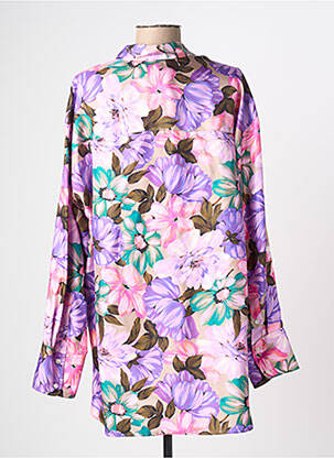 Tunică mâneci lungi guler de bluză violet MSGM femeie