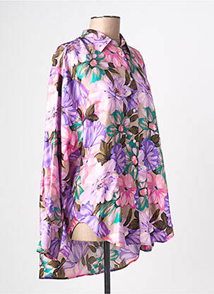 Tunică mâneci lungi guler de bluză violet MSGM femeie