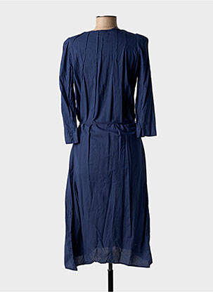 Rochie midi mâneci 3/4 mâneci 3/4 albastru HANNOH femeie