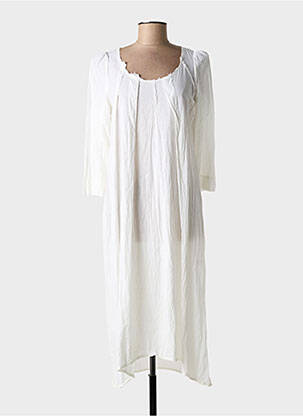 Rochie midi mâneci 3/4 mâneci 3/4 alb HANNOH femeie