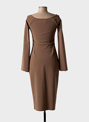 Rochie midi mâneci lungi mâneci lungi maro CHIARA BONI femeie