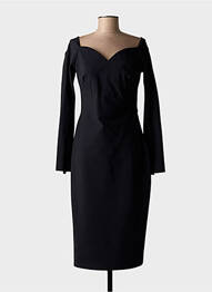 Rochie midi mâneci lungi mâneci lungi negru CHIARA BONI femme