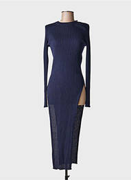 Rochie lungă mâneci lungi mâneci lungi albastru ERIKA CAVALLINI femeie