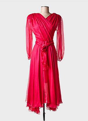 Rochie lungă mâneci lungi mâneci lungi roz MARIA LUCIA HOHAN femeie