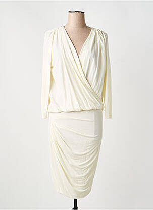 Rochie midi mâneci lungi mâneci lungi bej MSGM femeie