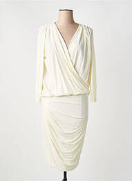 Rochie midi mâneci lungi mâneci lungi bej MSGM femme