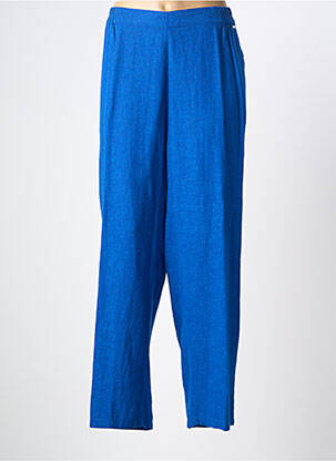 Pantalon drept țesătură poplin mărime normală albastru AGATHE & LOUISE femeie