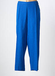 Pantalon drept țesătură poplin mărime normală albastru AGATHE & LOUISE femeie