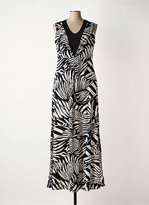 Rochie lungă negru MARBLE femeie