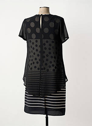 Rochie midi țesătură crep mâneci scurte negru GUY DUBOUIS femeie