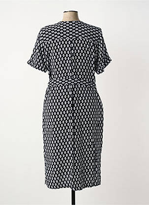 Rochie midi imprimeu fantezie mâneci scurte negru CONCEPT K femeie