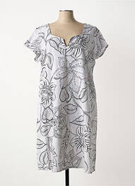 Rochie midi imprimeu floral mâneci scurte albastru AGATHE & LOUISE femeie