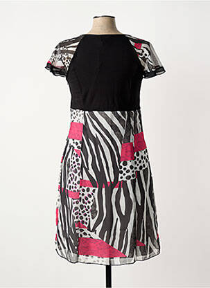Rochie midi țesătură crep mâneci scurte negru GUY DUBOUIS femeie