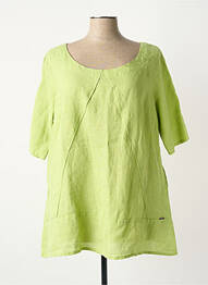 Tunică mâneci lungi țesătură crep verde AGATHE & LOUISE femme