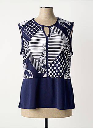 Top albastru MARBLE femeie