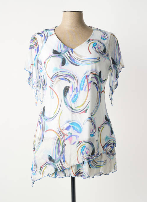 Tunică mâneci scurte alb JEAN DELFIN femeie