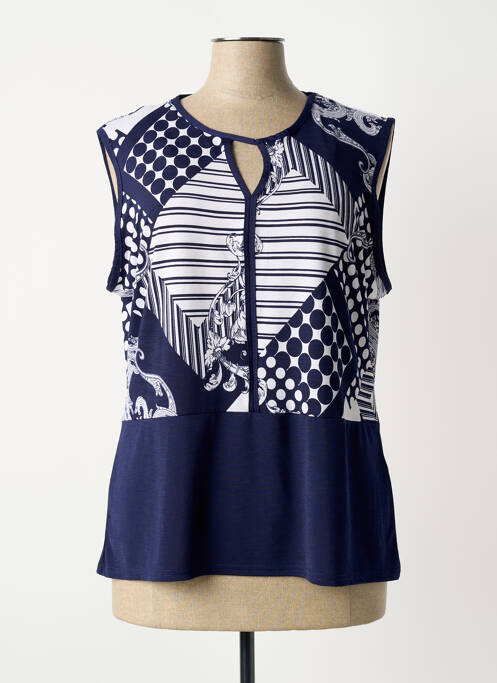 Top albastru MARBLE femeie