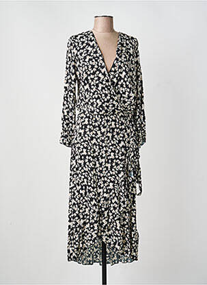 Rochie lungă negru COULEURS DU TEMPS femeie