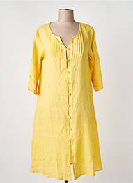 Rochie midi mâneci 3/4 mâneci 3/4 galben AGATHE & LOUISE femme