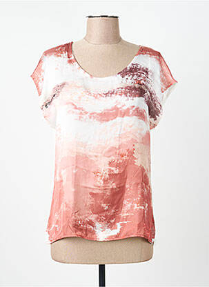 Tricou imprimeu fantezie mâneci scurte alb JULIE GUERLANDE femeie