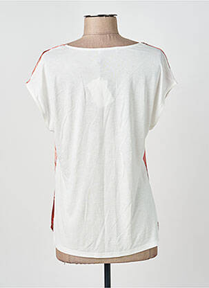 Tricou imprimeu fantezie mâneci scurte alb JULIE GUERLANDE femeie