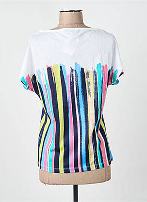Tricou imprimeu fantezie mâneci scurte alb MARBLE femeie