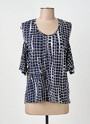 Top albastru MARBLE femeie