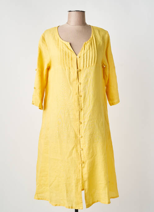 Rochie midi galben AGATHE & LOUISE femeie