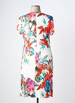 Rochie midi imprimeu floral mâneci scurte roșu MERI & ESCA femeie