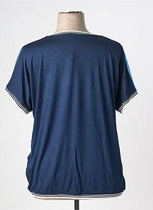 Tricou guler în v mâneci scurte albastru GUY DUBOUIS femeie