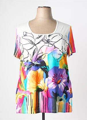 Tricou elasticitate mâneci scurte violet GUY DUBOUIS femme