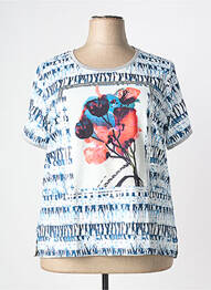 Tricou serigrafie mâneci scurte albastru GUY DUBOUIS femme