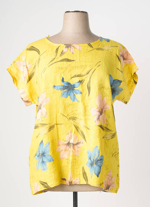 Top galben COULEURS DU TEMPS femeie