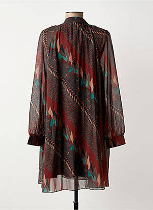 Rochie scurtă croială fluidă mâneci lungi portocalie MOLLY BRACKEN femeie