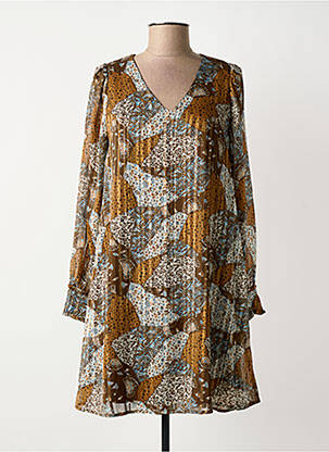 Rochie scurtă maro LOLA ESPELETA femeie