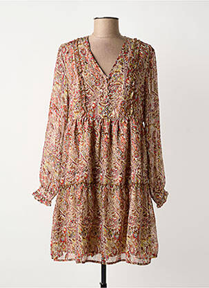 Rochie scurtă croială fluidă mâneci lungi roșu MOLLY BRACKEN femeie