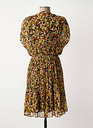Rochie scurtă croială fluidă mâneci scurte galben MOLLY BRACKEN femeie
