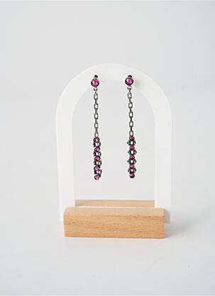 Cercei ornament oxid de zirconiu roz KONPLOTT femme