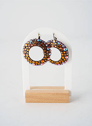 Cercei ornament oxid de zirconiu portocaliu KONPLOTT femme