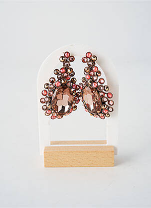 Cercei ornament oxid de zirconiu roz KONPLOTT femeie