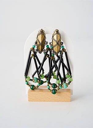 Cercei ornament cu mărgele verde KONPLOTT femme