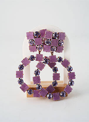 Cercei ornament oxid de zirconiu violet KONPLOTT femme