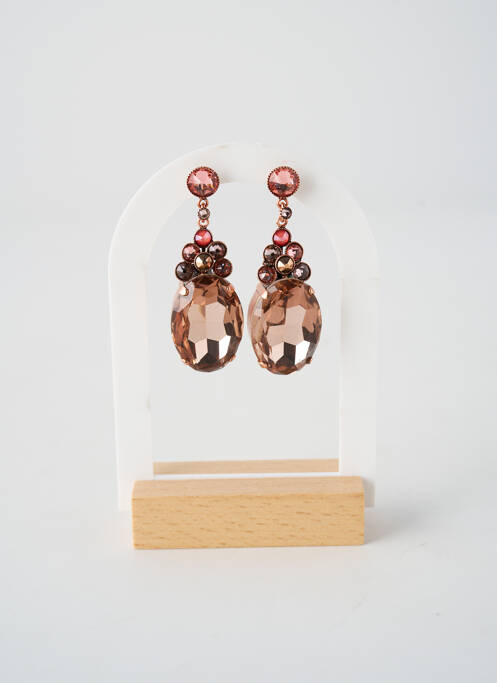 Cercei ornament oxid de zirconiu roz KONPLOTT femme