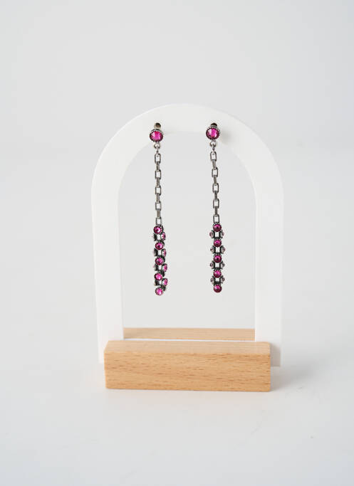 Cercei ornament oxid de zirconiu roz KONPLOTT femme