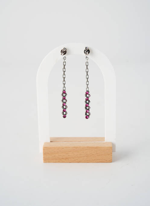 Cercei ornament oxid de zirconiu roz KONPLOTT femme