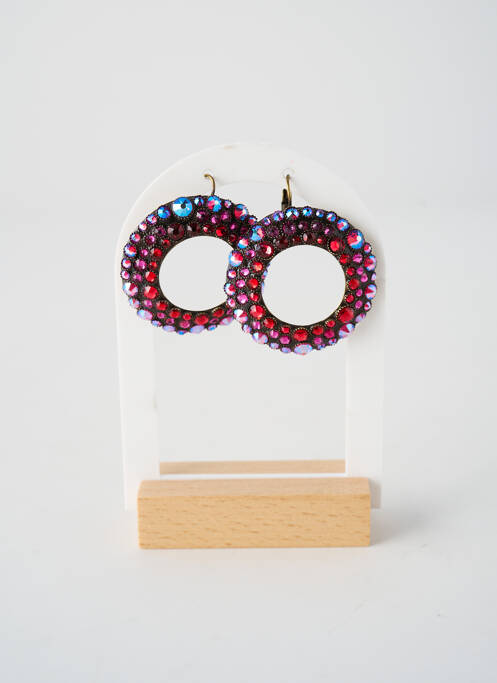 Cercei ornament oxid de zirconiu roz KONPLOTT femme